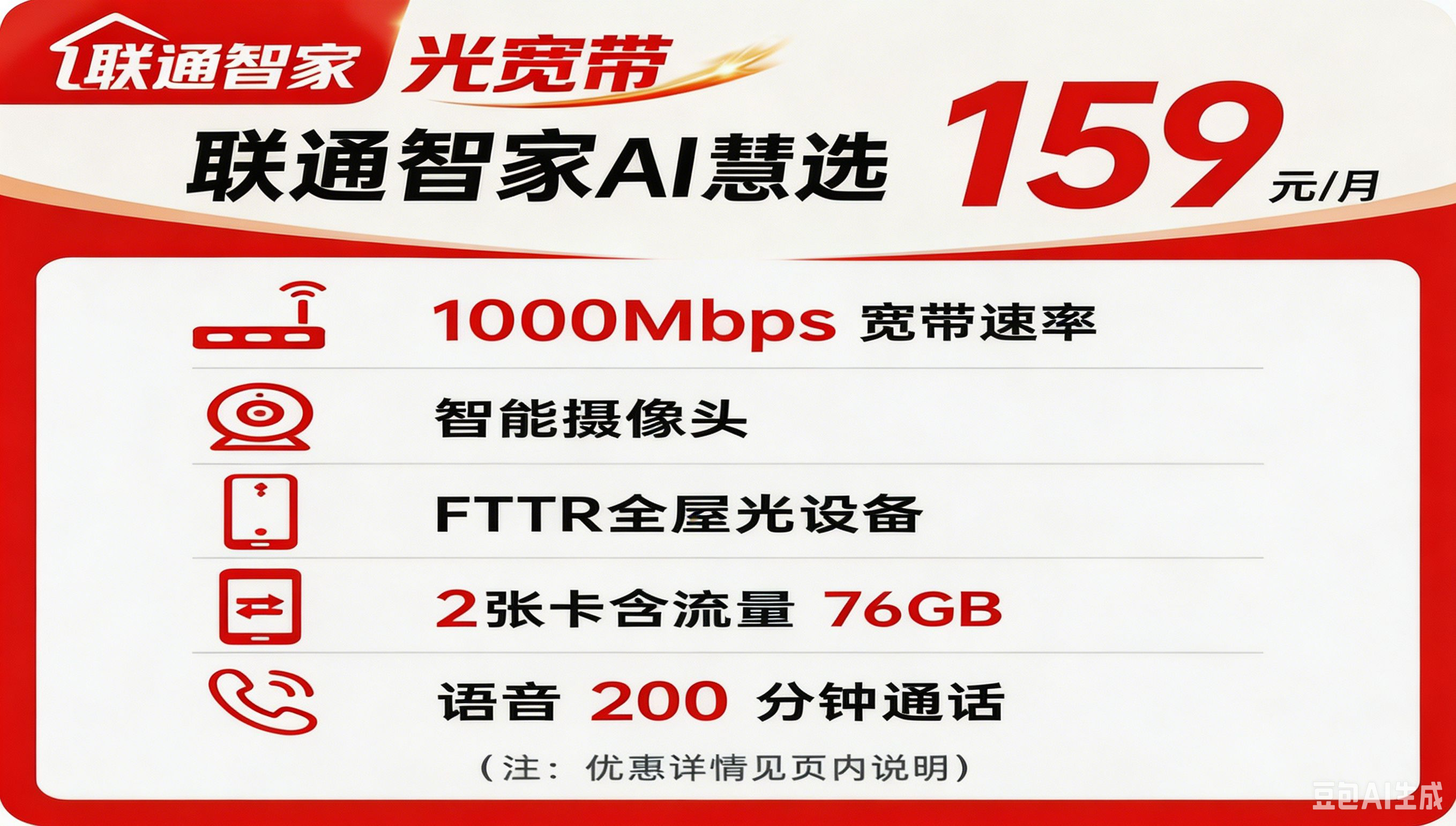 1000M 联通智家AI慧选159